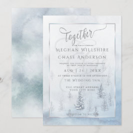 Einladung zur Hochzeit | Silver Blue Winter Wonder
