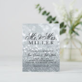Einladung zur Hochzeit - Silver Glit Fab (Stehend Vorderseite)