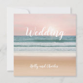 Einladung zur Hochzeit. Sonne, Sand, Meer und Himm (Vorderseite)