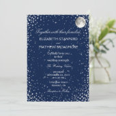 Einladung zur Hochzeit | Starry Night Moon (Stehend Vorderseite)