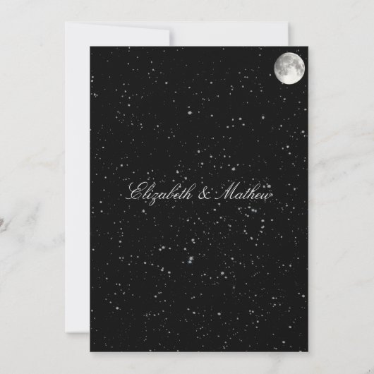 Einladung zur Hochzeit | Startnight (Rückseite)