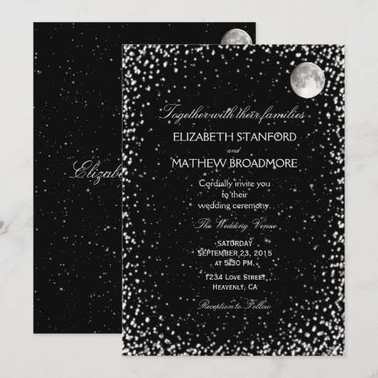 Einladung zur Hochzeit | Startnight (Vorne/Hinten)