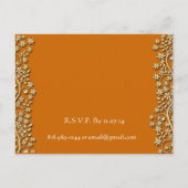 Einladung zur Hochzeit tiefe Orange Wirbel und Blu (Rückseite)