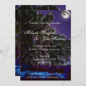 Einladung zur Hochzeit | Treppenleuchten und Mond (Vorne/Hinten)