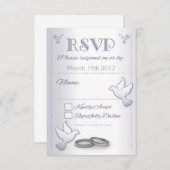 Einladung zur Hochzeit UAWG Silver Vintag Love Bir (Vorne/Hinten)