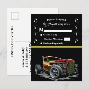 Einladung zur Hochzeit und Frisierte Auto
