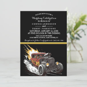 Einladung zur Hochzeit und Frisierte Auto