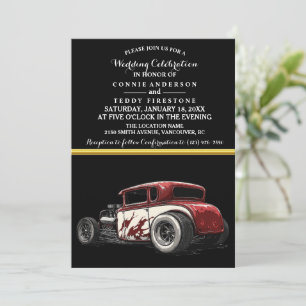 Einladung zur Hochzeit und Frisierte Auto