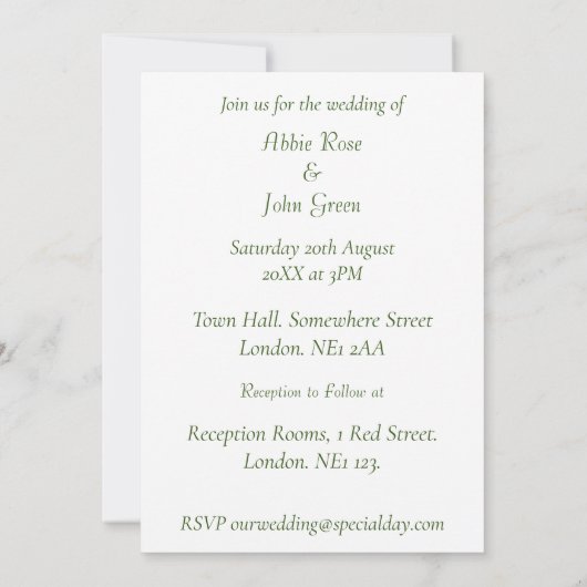 Einladung zur Hochzeit. Und so beginnt das Abenteu (Rückseite)