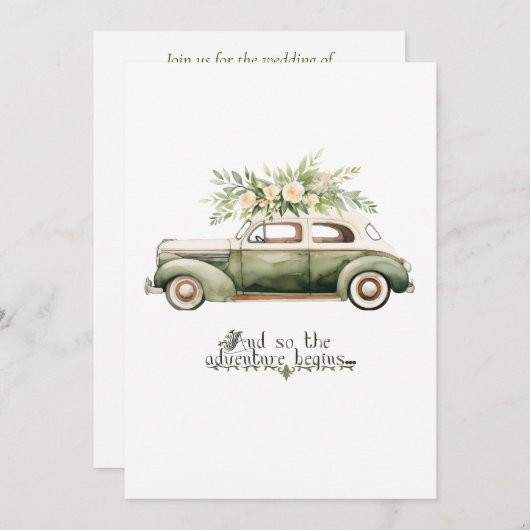 Einladung zur Hochzeit. Und so beginnt das Abenteu (Vorne/Hinten)