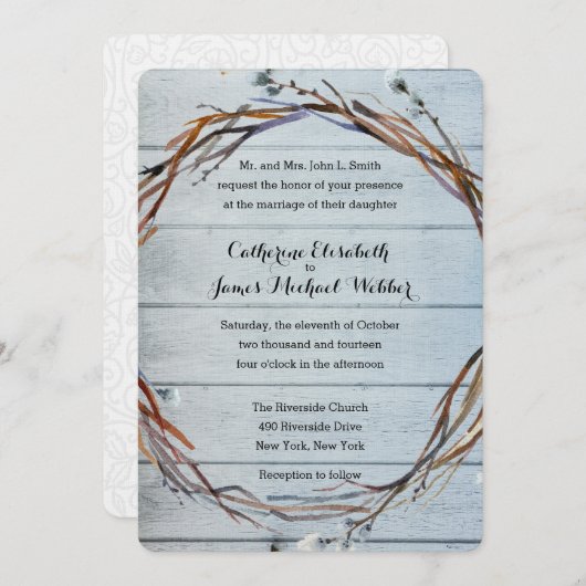 Einladung zur Hochzeit unter der Leitung von Bride (Vorne/Hinten)