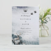 Einladung zur Hochzeit verzaubertes Waldstag Woodl (Stehend Vorderseite)