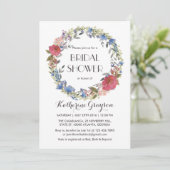 Einladung zur Hochzeit Vintager Blumenkraut (Stehend Vorderseite)