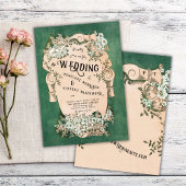 Einladung zur Hochzeit Vintager Blumenrahmen