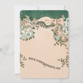 Einladung zur Hochzeit Vintager Blumenrahmen (Rückseite)