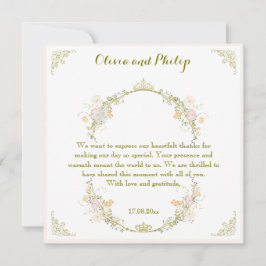 Einladung zur Hochzeit Vintager Blumenzauber