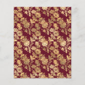 Einladung zur Hochzeit Vintager Burgunder & Gold-F Flyer (Hinten)