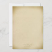 Einladung zur Hochzeit Vintager Leaf-Scroll in Bur (Rückseite)