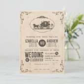 Einladung zur Hochzeit Vintager Lieben (Stehend Vorderseite)