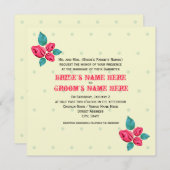 Einladung zur Hochzeit Vintager Rose (Vorne/Hinten)