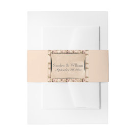 Einladung zur Hochzeit Vintager Rose Einladungsbanderole