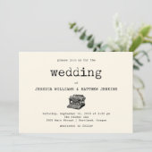 Einladung zur Hochzeit Vintager Schriften und Text (Stehend Vorderseite)