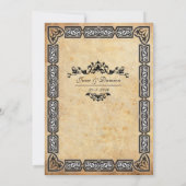 Einladung zur Hochzeit Vintager schwarzer Blütenra (Rückseite)