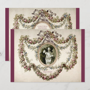 Einladung zur Hochzeit Vintager Viktorianischer Bl
