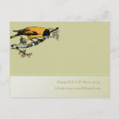 Einladung zur Hochzeit Vintager Vögel (Rückseite)