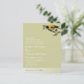 Einladung zur Hochzeit Vintager Vögel (Stehend Vorderseite)