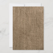 Einladung zur Hochzeit von 12x18 Burlap und Lace M (Rückseite)