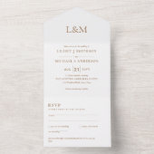 Einladung zur Hochzeit von 3in1 Klassischem Weißem (Innen Boden)