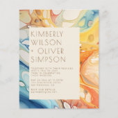 Einladung zur Hochzeit von Abstrakten Meereswellen (Vorderseite)