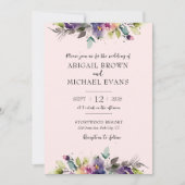 Einladung zur Hochzeit von abstrakten Wasserfarben (Vorderseite)