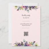 Einladung zur Hochzeit von abstrakten Wasserfarben (Rückseite)