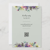 Einladung zur Hochzeit von abstrakten Wasserfarben (Rückseite)