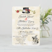 Einladung zur Hochzeit von Alicen im Wunderland (Stehend Vorderseite)