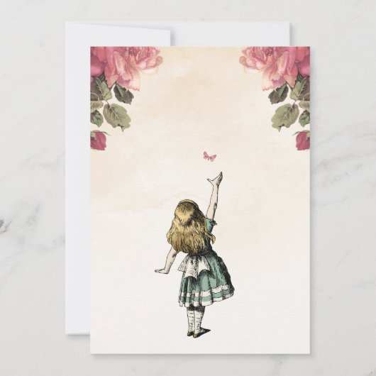 Einladung zur Hochzeit von Alicen im Wunderland (Rückseite)