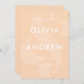 Einladung zur Hochzeit von Ampersand Cream Wüste S (Vorne/Hinten)