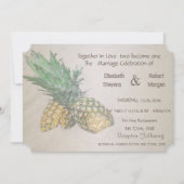 Einladung zur Hochzeit von Ananas (Vorderseite)