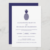 Einladung zur Hochzeit von Ananas (Vorne/Hinten)