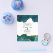 Einladung zur Hochzeit von aquamarinen und Gold Ge Flyer (Einzeln)
