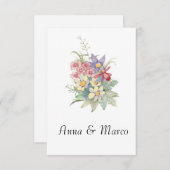 Einladung zur Hochzeit von Aquarellfarben , Vorlag (Vorne/Hinten)