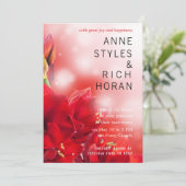 Einladung zur Hochzeit von atemberaubender Roter F (Stehend Vorderseite)