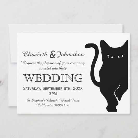 Einladung zur Hochzeit von Black Cat (Vorderseite)