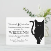 Einladung zur Hochzeit von Black Cat (Stehend Vorderseite)
