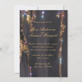 Einladung zur Hochzeit von Black Glitzer