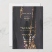 Einladung zur Hochzeit von Black Glitzer (Vorderseite)