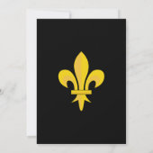 Einladung zur Hochzeit von Black & Gold-Lilie (Rückseite)