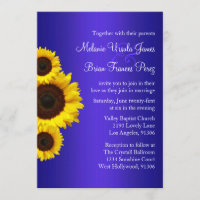 Einladung zur Hochzeit von Blauen und Gelben Sonne